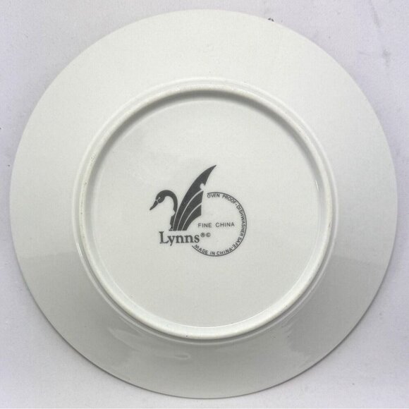 Vintage Lynns St Maria Bread Dessert‎ Plates Set Of 4 Christmas Holly Fine China - Picture 3 of 10